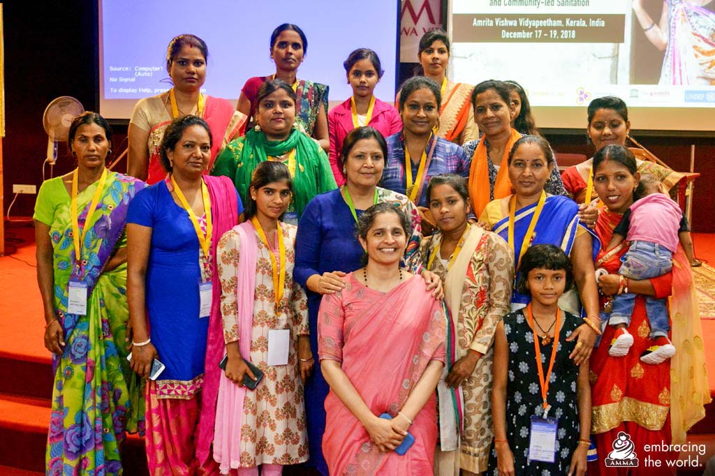 Dr. Bhavani Rao stands with participants