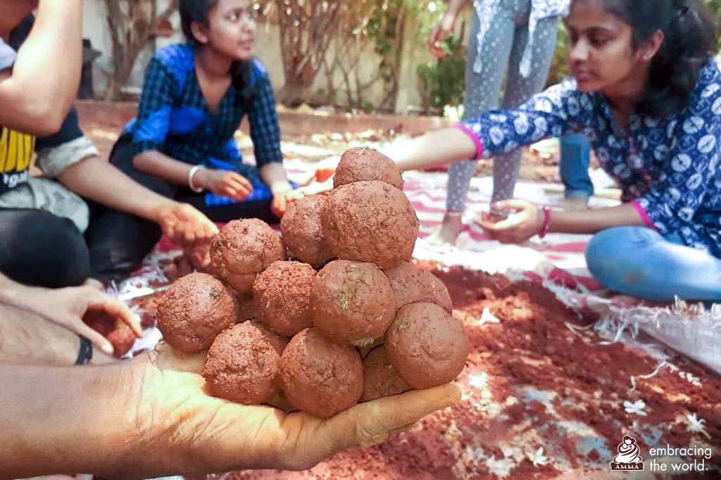 Students make seed balls