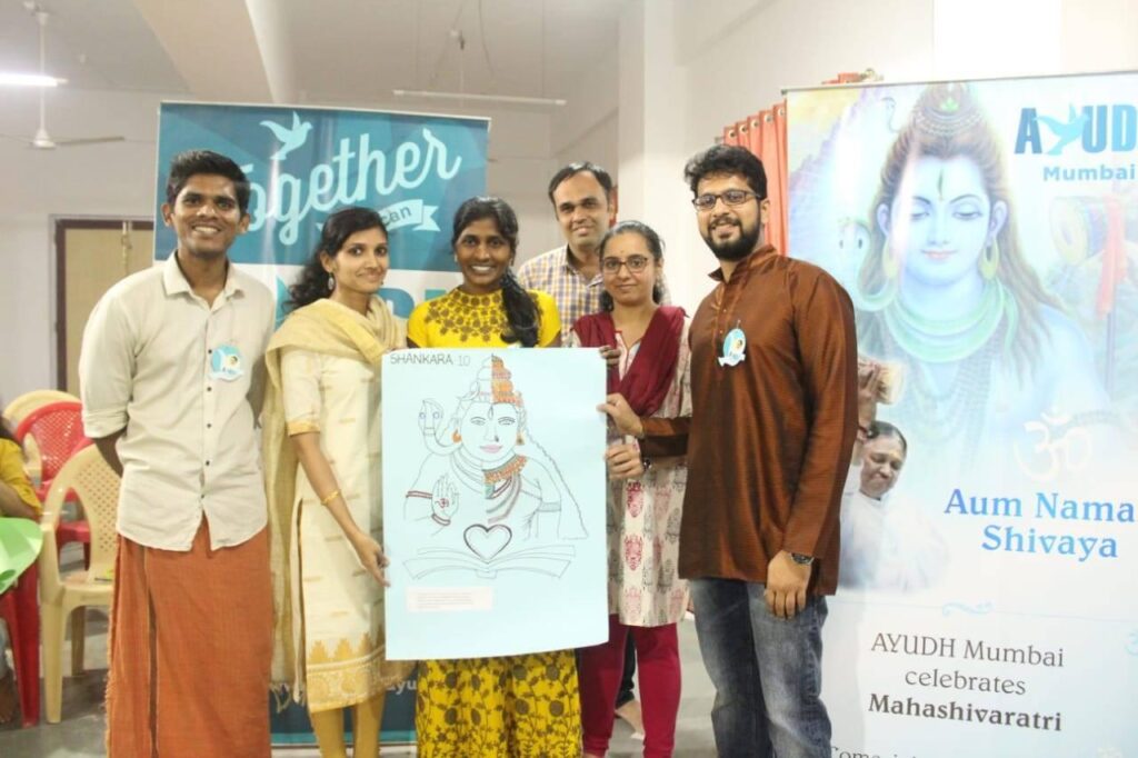 A happy family has drawn Shiva as Shankara, the remover of doubts with a big heart.