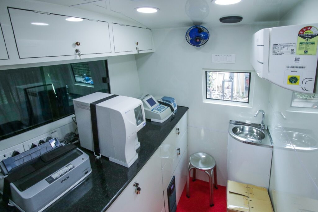 medical equipment inside the telemedicine van