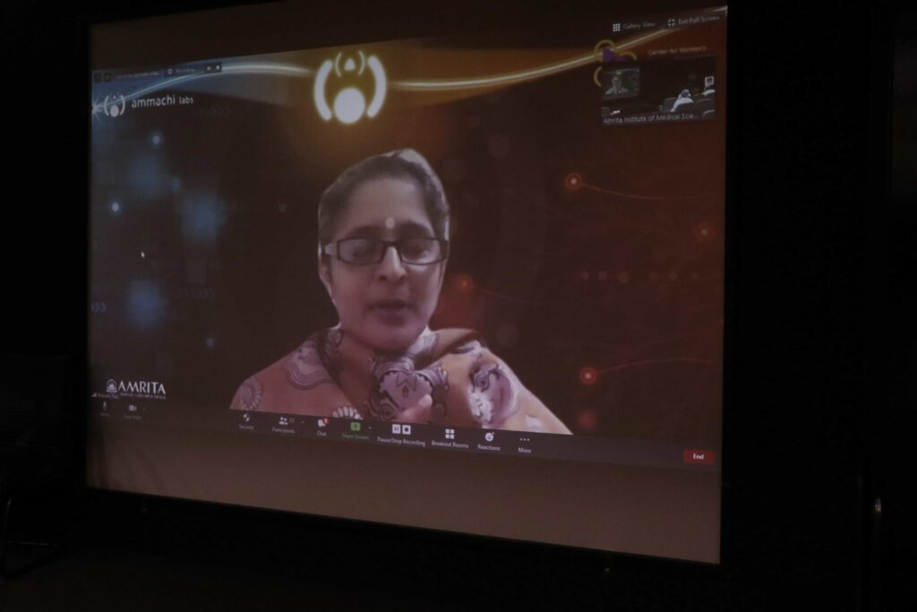 Dr. Bhavani Rao speaks via zoom