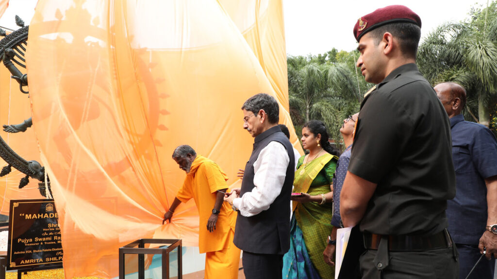 The statue is about to be unveiled