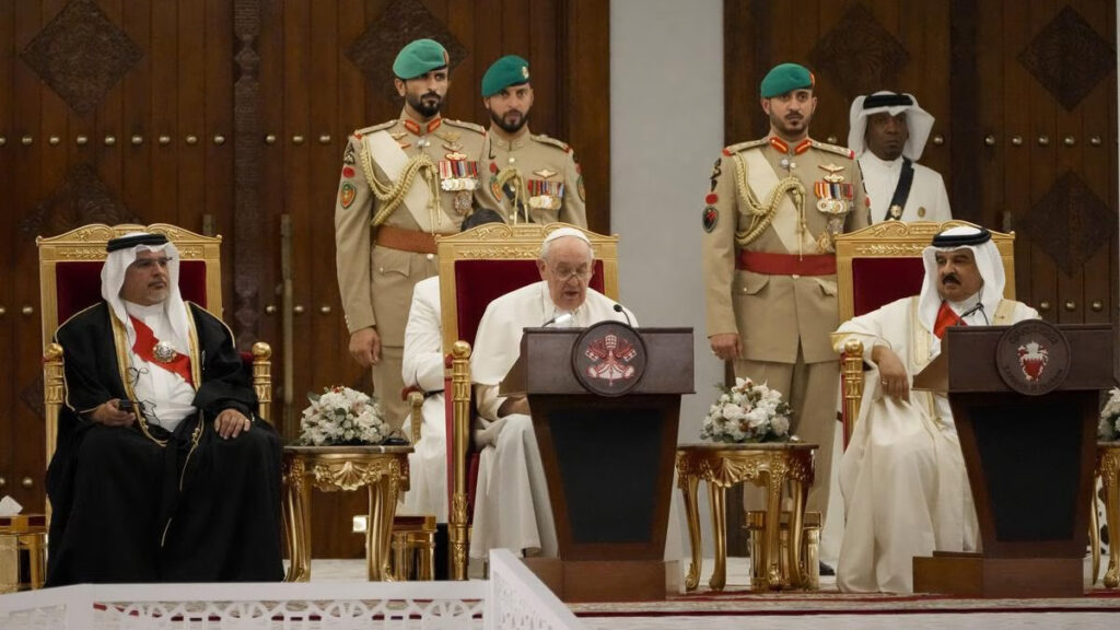 Pope Francis addresses the gathering