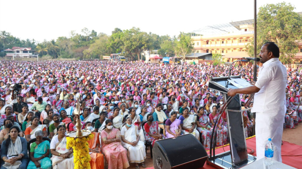 Dignitaries address the crowd