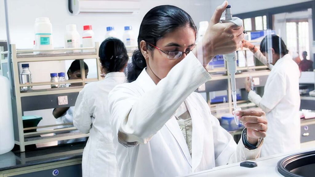 a scientist in a lab.