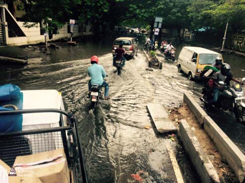 Chennai streets full of water