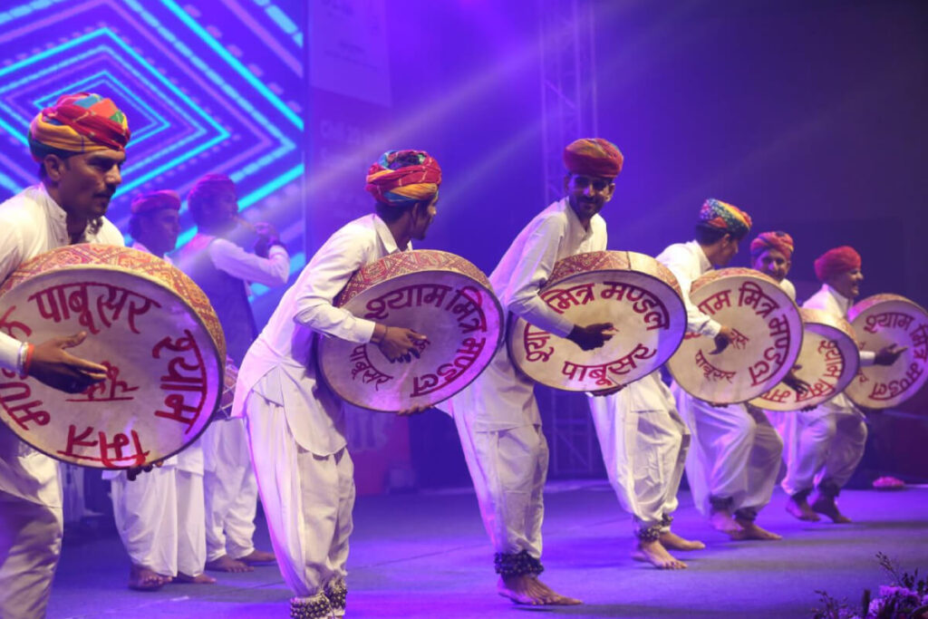 Traditional drummers performing for the attendees