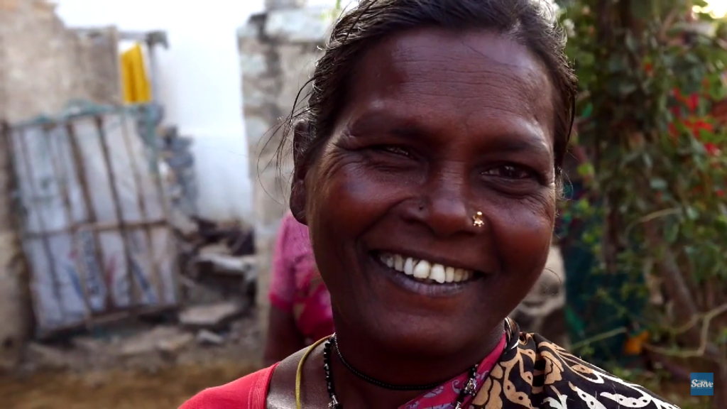 Village woman smiles