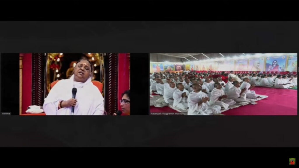 Amma singing a devotional song