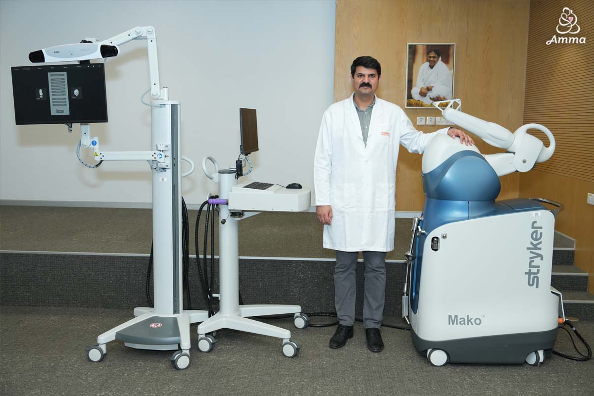 a doctor with a robotic surgery unit