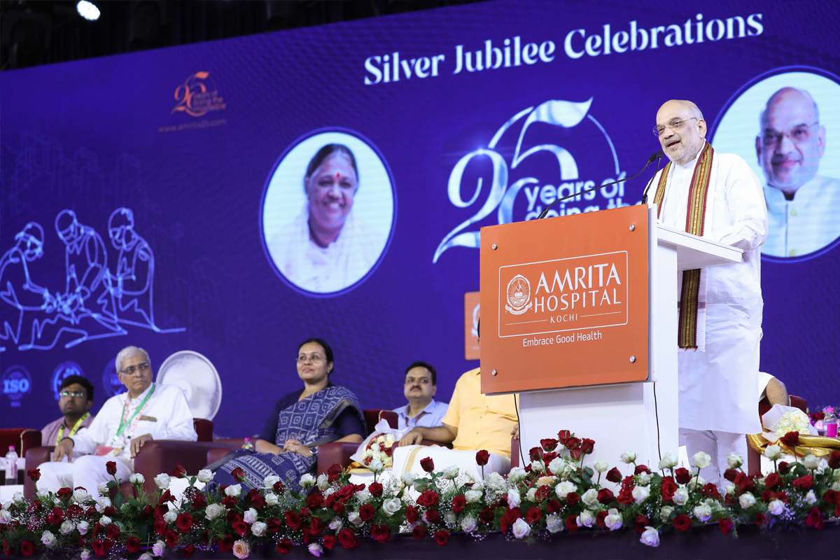 Sri Amit Shah, Indias Honble Minister of Home Affairs, said Amma has taught him the art of giving to the world.