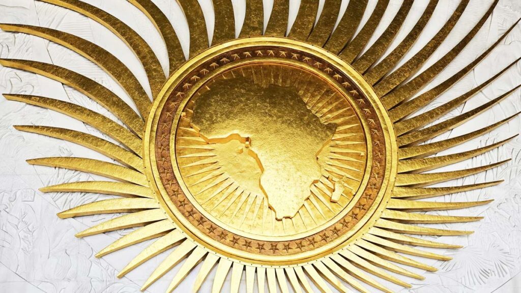 Africa in a golden sun