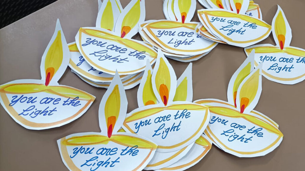 "You are the light" brooches