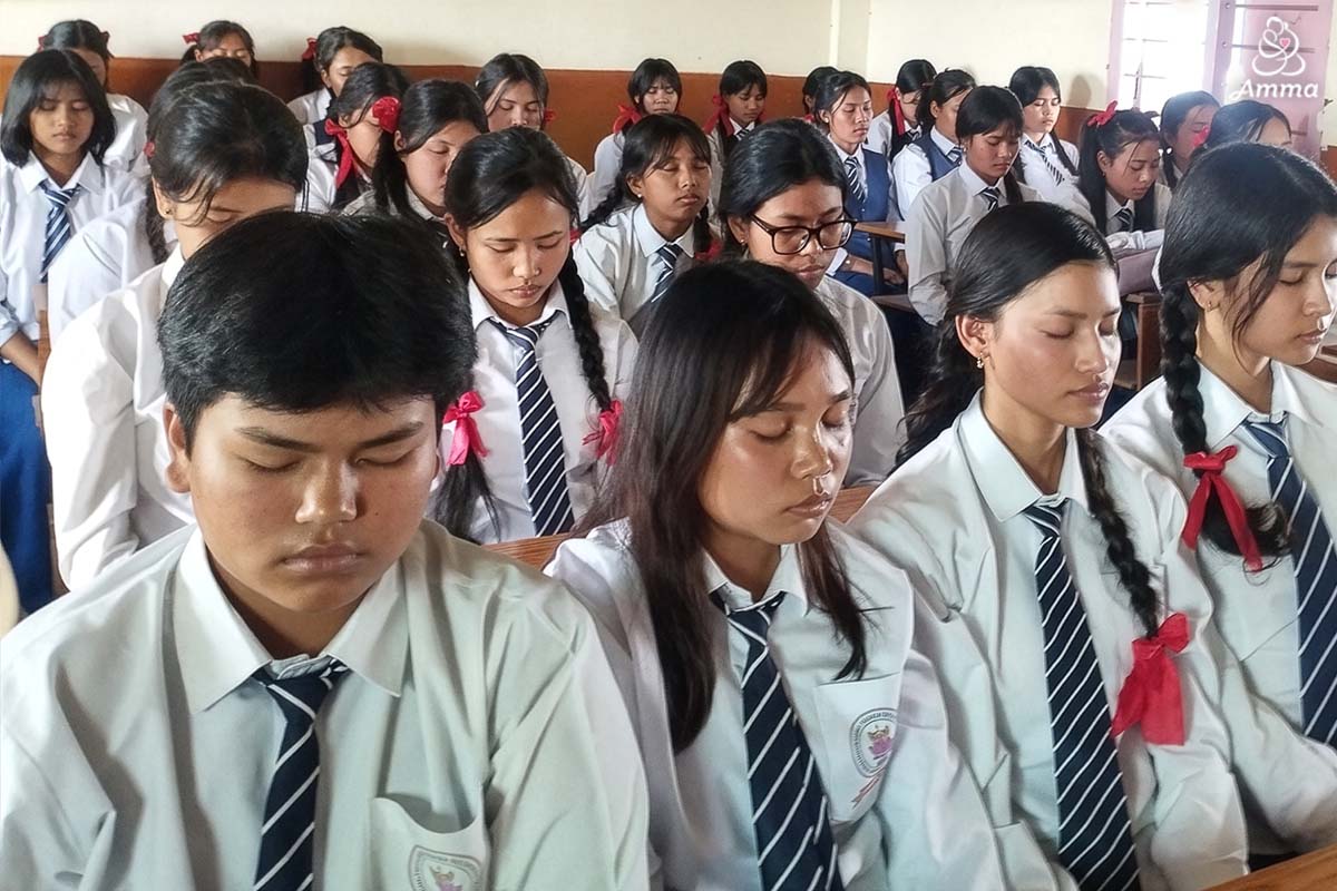 youth in meditation