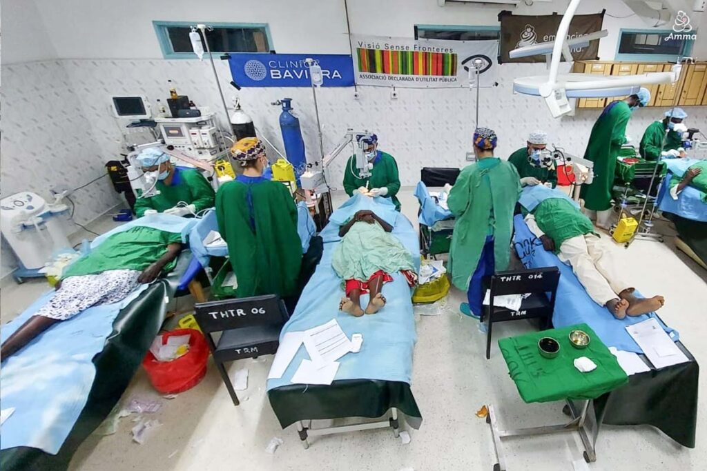 Cataract surgeries taking place