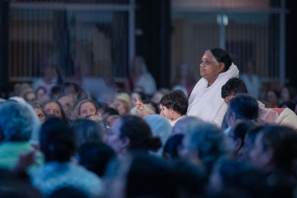 Amma watching the cultural performances