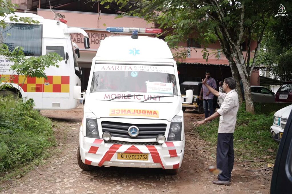 A staff with an ambulance