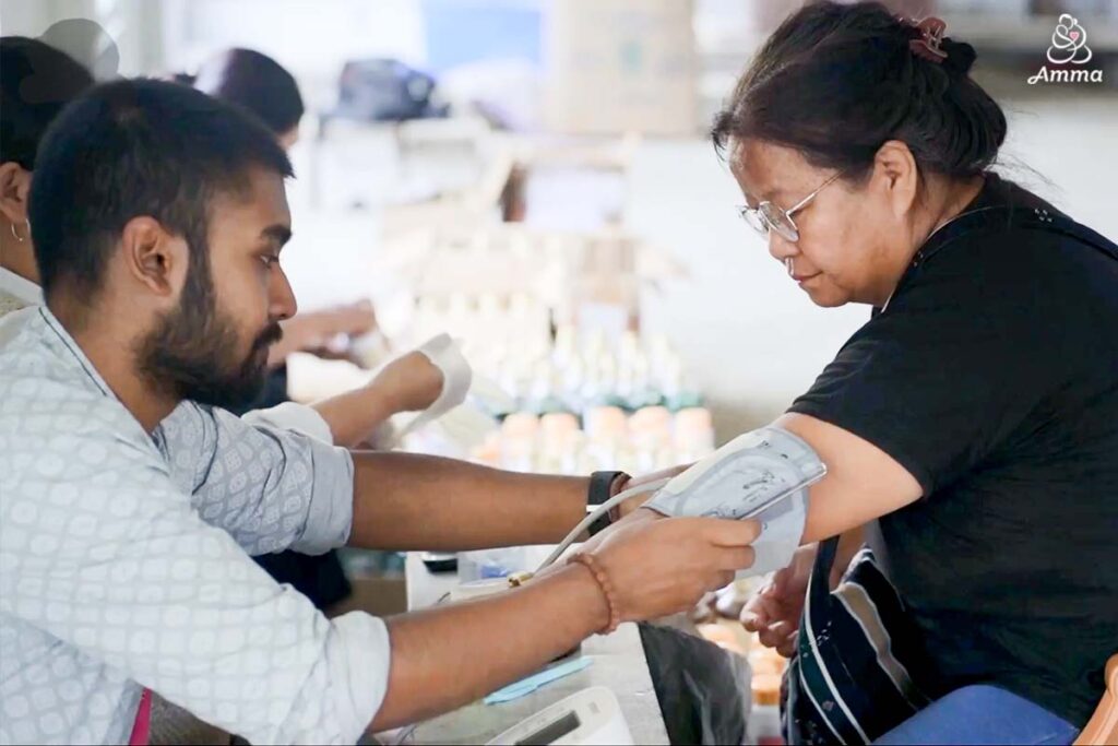 a patient with a medical assistant
