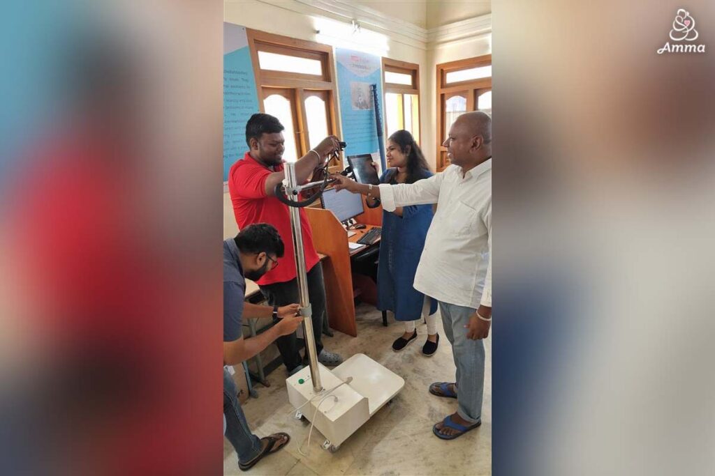 scientists with equipment