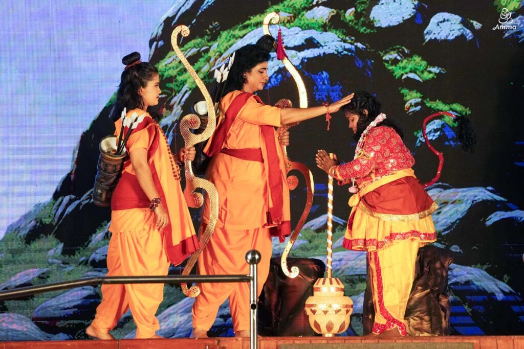 Women as Lakshman, Rama and Hanuman