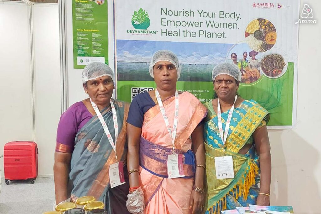 Three women group photo