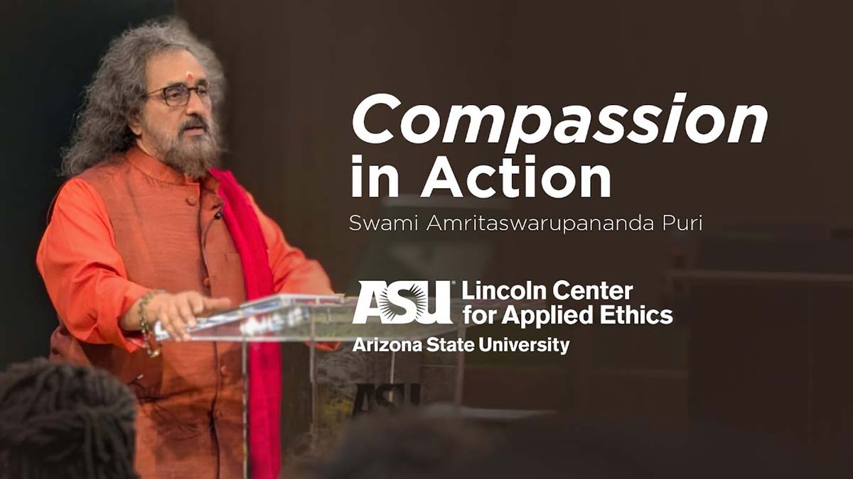 A Swami speaks to a gathering