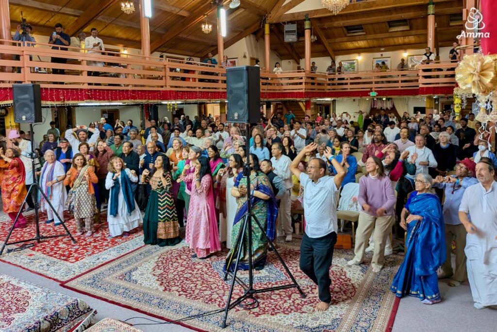 a gathering of people dances