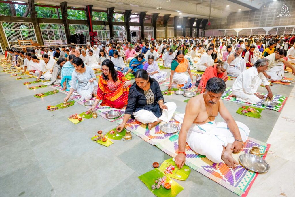 Group photo in Amritapuri of the pujas