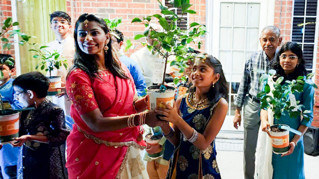 Mother and daughter celebrate vishu