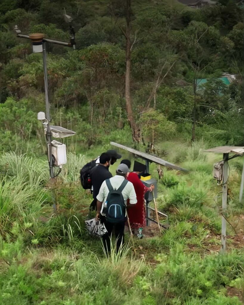 Scientists with the monitoring unit